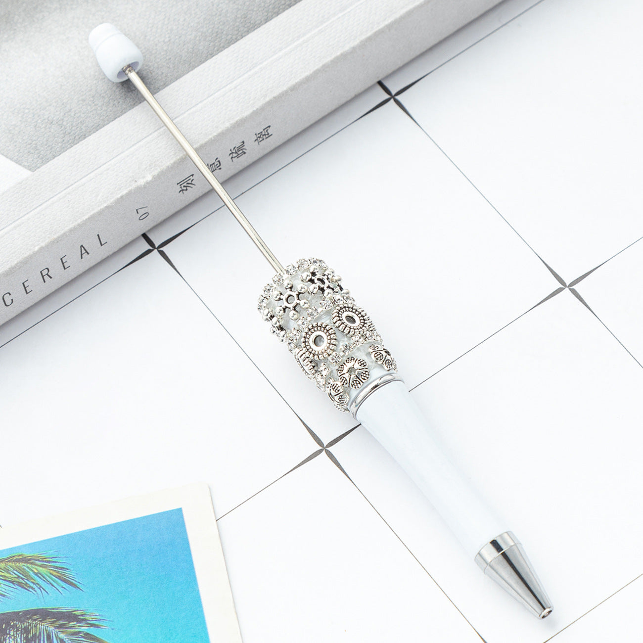 Wholesale Beadable Pen Bohemian Rhinestone Flower Patch DIY Pens